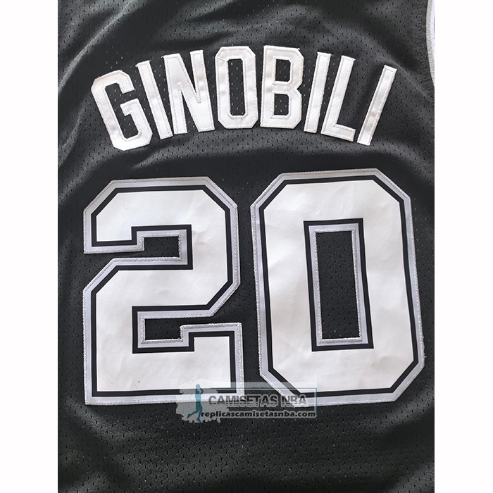 Camiseta San Antonio Spurs Manu Ginobili NO 20 Icon 2025-26 Negro